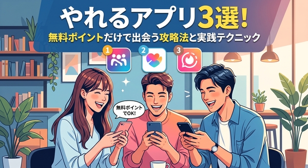 やれるアプリ3選!無料ポイントだけで出会う攻略法と実践テクニック